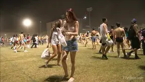 Sexy Thong-Wearing Babe Dares to Go Topless While Out in Public