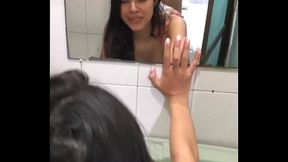 He grabs my tight ass&#x1F351; for a rough one in the bathroom