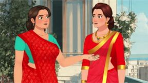 Two Indian Friends having fun in their balcony