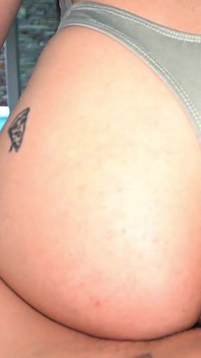 My Girlfriend's Friend Sucks Me in the Pool While She Works and We End up Fucking Hard