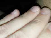 Crossdressing fat dude fingering asshole