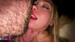Blonde Khloe Kapri gets covered in cum as rave fuck bunny