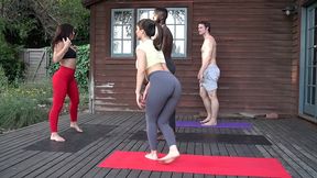 bbc foursome yoga class turns into couple swap yoga goddess tru kait