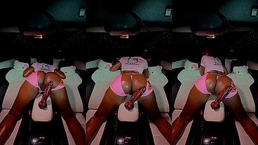 Nasty girl fucks her tight Creamy pussy at a parking lot(Orgasm and Squirting)