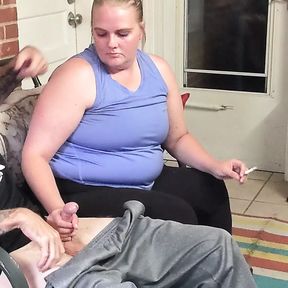 Cheating wife caught giving the neighbor a blowjob and smoking!