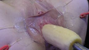 Wide Open Cocked Pussy Mechanically Fucked From Very Close 3