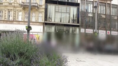 Kiara Lord's wild European street pickup ends with a steamy titty fuck & hot milf exchange