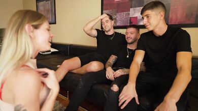 Wild Orgy Smashing Sammm Next Door's Tiny Pussy!!! 2 Cocks For Her Pussy!