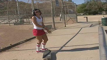 Purefilmstv - Girl at park on skateboard seduced and fucked at home