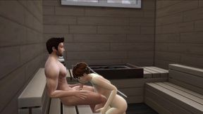 sakura first time dped at the sauna (gone sexual) (hot)