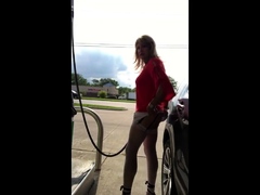 CD Gurl at the Gas Station