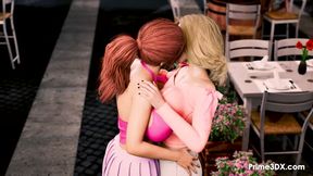 2 hot tgirls kissing and BJ
