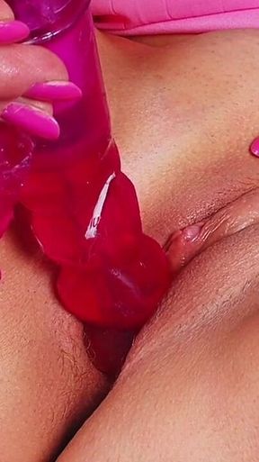 Busty Blonde GILF Dana Hayes Fucks Her Cunt with a Pink Dildo