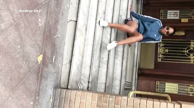 AMBER SKY SHOVES A DILDO UP HER PUSSY WITH A BUTT PLUG IN HER ASS-SAN FRAN