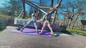 Joi Stretching In Yoga Pants With My Tattoo Girlfriend Anuskatzz