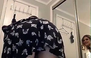 horny thick girl shows us her big boobs and big ass