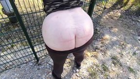 Tits &amp; Ass in Camouflage - naked in public