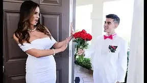 Hairy GF gets her hole pounded by a flower