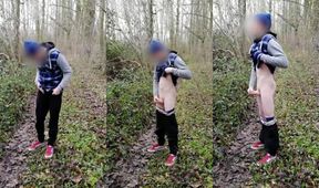 European twink gets ruined cumming in public gay forest