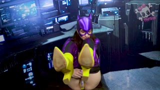 Batgirl Playing With Vibrator in Batcave