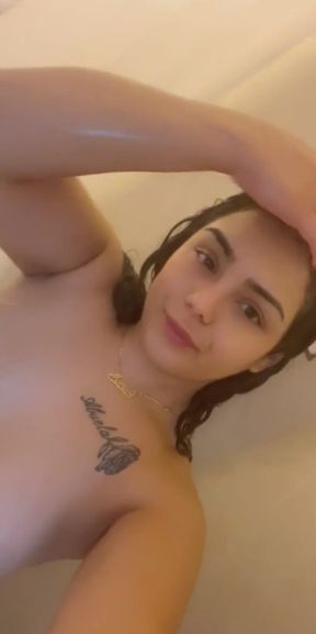 Bathroom shower selfie