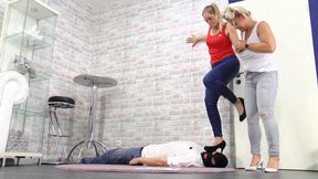 Queen Hanna and Mistress Jane - Now it's time to play 'Trampling Twister'!