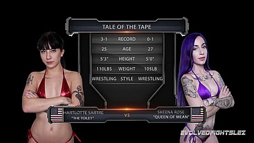 Charlotte Sartre vs Sheena Rose Female Wrestling