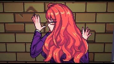 [Gallery Hentai PornPlay] Best hentai pixel sex scene with a red head girl wearing glasses