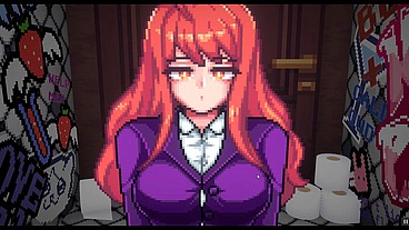 [Gallery Hentai PornPlay] Best hentai pixel sex scene with a red head girl wearing glasses