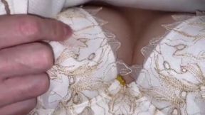 Sexy Babe with Stunning Legs Wearing Long Boots Mini Skirts Thong Outfits