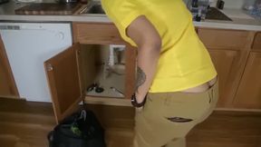 Cute Maid Cleans While Showing Buttcrack