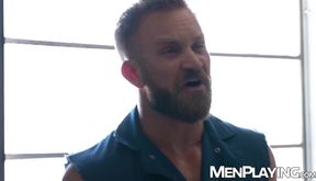 Arogant businessman Sir Peter is confronted and fucked by Bruce Jones