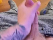 Step-sister watches virgin wank