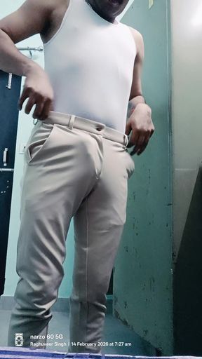 Enjoy morning bath and excercise with stepdaddy nude position