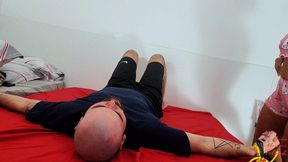 Farting, part 1, by Miss Naughty and Slave (cam by Manu) FULL HD