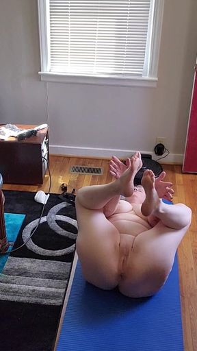 Vee Does Naked Yoga! Good One to Jerkoff to Guys!