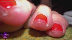 Giantess Viola - Foot and Toes crunching POV