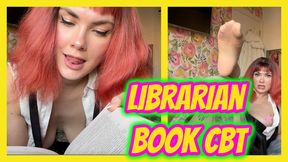 Librarian Goddess Punishes Cock & Balls With Book Slams
