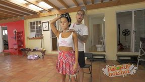 Steamy Megan Rain and Bryan Gozzling at casting action