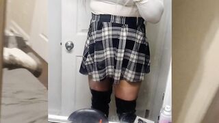 Crossdressing after work, I expect my neighbor catches neighbor again