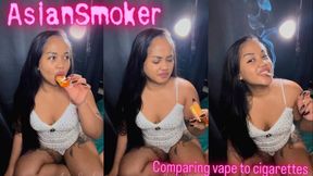 Comparing vape to cigarettes