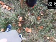 Straight buddy Jack tells me to suck his cock while outside hiking