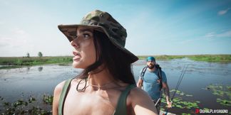 Brunette Vixen Explores Intense Passion in Interracial Heat