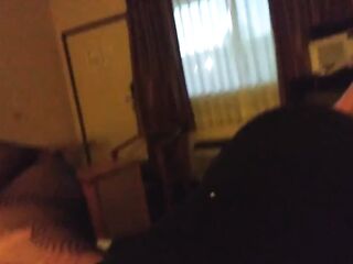 Having joy in motel with window open