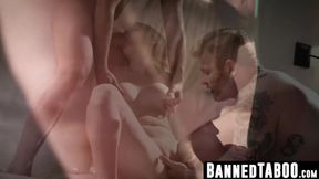 Eliza Eves' wild double penetration fuck with me and my friend