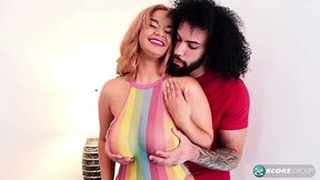 Hot curvy latina slut with huge ass and boobs rides my big cock and moans like a slut