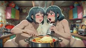 Funny Women Cooking, Ai Animation