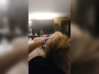 CHeLSi Mari showS Off sexy Lingerie during the time that blowing stranger in his suite on her last night in Vegas