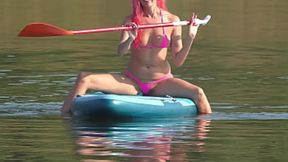 SUP and pink micro bikini
