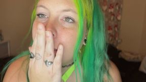 Dragon Dildo and Fishnets